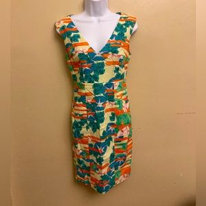 Plenty by Tracy Reese vintage inspired cocktail dress with morning glory pattern